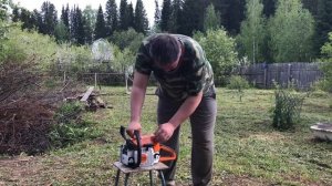 Первый запуск Stihl 210, обкатка