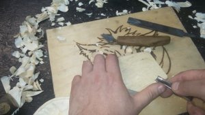 Самодельный резец по дереву Стамеска из напильника размером с ладонь Ложкорез Wood carving