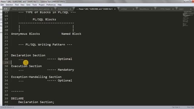 Tutorial 1 : PL SQL Introduction