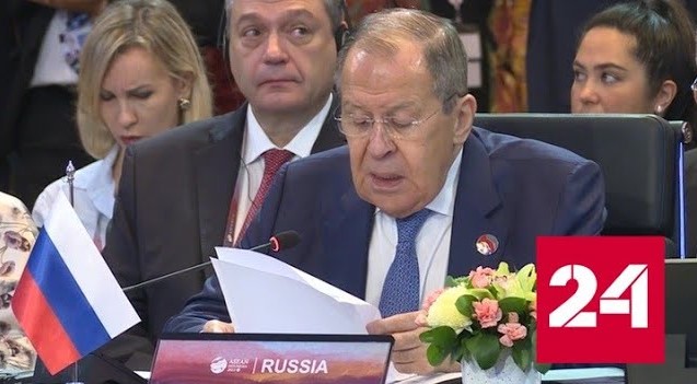 Появление Лаврова после встречи АСЕАН вызвало ажиотаж у местных журналистов - Россия 24 