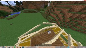 MineCraft C&B. Building the first step of the roof. MineCraft Chisel and Bits building #5