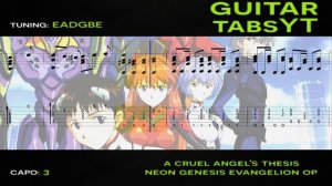 Neon Genesis Evangelion - A Cruel Angel's Thesis (Opening) Guitar Tutorial | Guitar Lesson + TABS