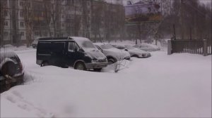 За два дня в Северодвинске выпало снега столько, сколько за всю зиму не было