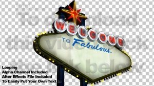 Welcome to Fabulous Generic Las Vegas Sign + Alpha Channel