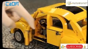 #helloworld7#1235+pcs Cada bricks 1:12 Assemble Citroen 2CV#model kits car#rc car#building blocks