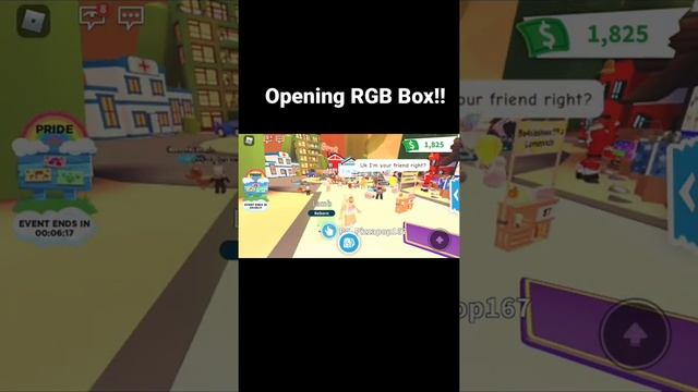 Opening RGB Box in Roblox adopt me!! | bubble plays |