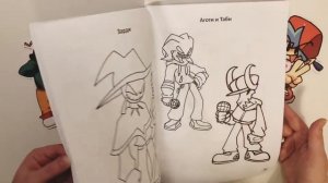 Раскраска Friday Night Funkin FNF фнф Бойфренд и его соперники