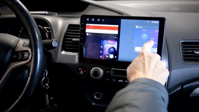 Производительная магнитола Honda Civic 4D. Штатная магнитола Хонда Цивик 4Д с камерой заднего вида. смотреть онлайн