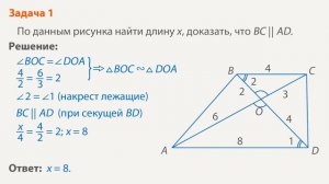Второй признак подобия треугольников. Видеоурок по геометрии 8 класс