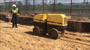 Демонстрация виброплиты Wacker Neuson DPU 6555 и виброкатка Wacker RT SC2