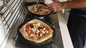 Pizza Napoletana pro cooking...2 at a time!