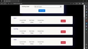 Habit Tracker  using Nodejs Express and Mongodb