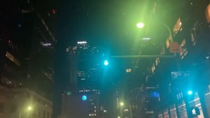 Рождество. Голливуд, Аллея Славы, ночной Лос-Анджелес, Тихий океан