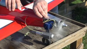 JETON scratchbuild vintage racer plane & OS LA 65 glow engine Maiden flight