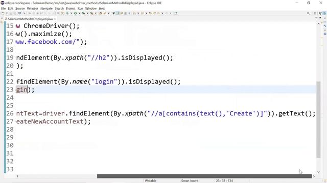 Selenium isDisplayed() method in Java | FullStackSDET