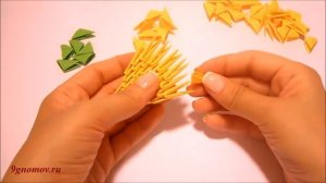 Модульное оригами фрукты и овощи.№2 Банан