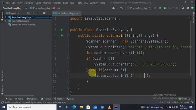 Java Class Scanner Example 1 смотреть онлайн