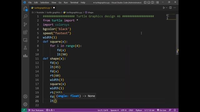 python turtle graphics tutorial || #design46  || Python graphics
