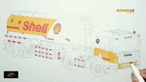 Drawing SCANIA TRUCK - SHELL EDITION