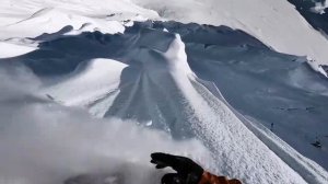 GoPro  Jumping  Freeraiders   on the slopes   mountains in 4K