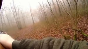 Охота окончилась .  Кабан напал на охотника  .