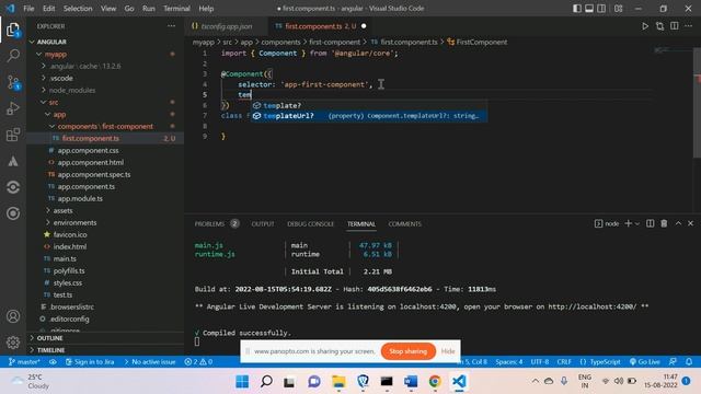 First Component with angular #components #angular #angularforbeginners #angulartraining