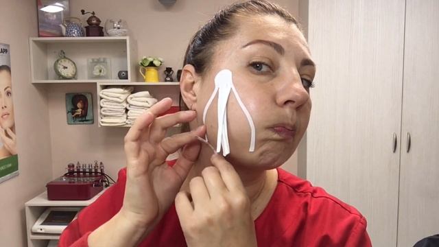Эстетическое кинезиотейпирование. Брыли. Этап 1 - дренаж. Метельская Ольга