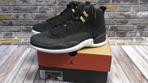 Кроссовки Air Jordan 12 Retro Reverse Taxi Black Gold (130690-017) #jordan