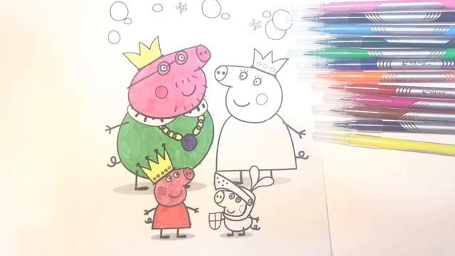 Раскраска Свинка Пеппа Видео для Детей Mali Pups Coloring Peppa Pig Videos for Kids Mali Pups смотреть онлайн