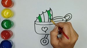 Drawing Baby Stroller for children_Рисование для детей