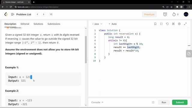 7. Reverse Integer leetcode | Beats 100% solutions | #leetcode |#leetcodesolution #java #hindi