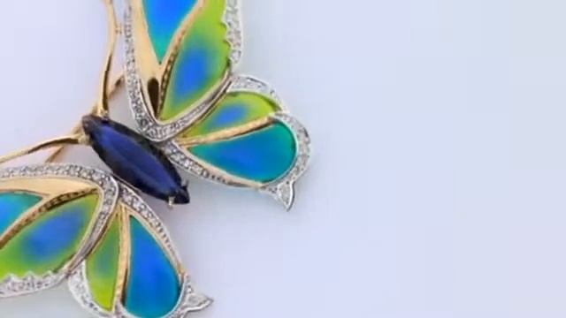 ОРИГИНАЛЬНАЯ ЗОЛОТАЯ БРОШЬ С ЭМАЛЬЮ БАБОЧКА ОТ ЮВЕЛИРНОЙ КОМПАНИИ SOKOLOV смотреть онлайн