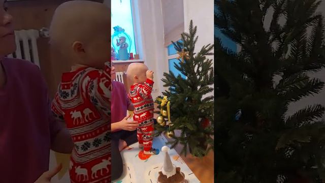 20.02.22 Baby Rob and mom are taking down a Xmas tree 🌲😊 Роб и мама убирают новогоднюю ёлку