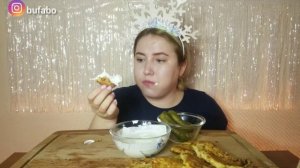 МУКБАНГ ДРАНИКИ ИЗ КАРТОШКИ СМЕТАНА АСМР | MUKBANG POTATO PANCAKES ASMR 먹방 eatingshow