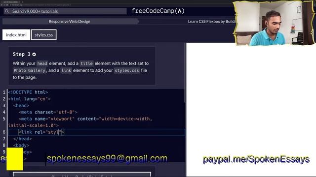 Learning HTML and CSS using freeCodeCamp #coding