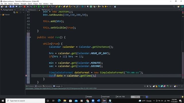 Java GUI Tutorial #70 - Digital Watch In Java GUI Swing