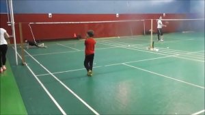 Игровая тренировка в школе бадминтона Виктора Васильева