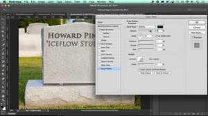 How to Carve your Name on a TOMBSTONE in Photoshop for HALLOWEEN!