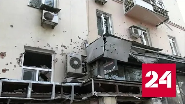 В Донецке поврежден университет, в Горловке – больница - Россия 24 