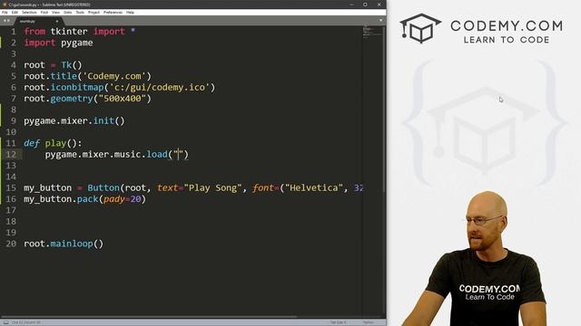 Sounds and Music in Tkinter - Python Tkinter GUI Tutorial #86 смотреть онлайн