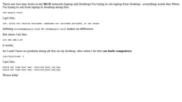 Unix & Linux: OSX: ssh: Could not resolve hostname: nodename nor servname provided, or not known смотреть онлайн