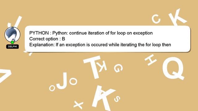 PYTHON : Python: continue iteration of for loop on exception