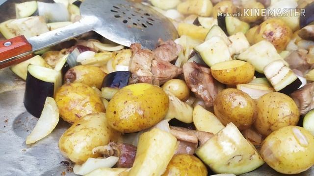 Готовим садж на мангале