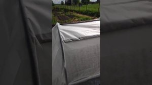 Парник из труб ПНД  , модернизация спанбонда / Greenhouse of HDPE  pipes, spunbond modernization