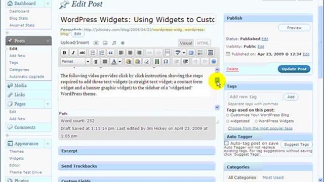 Customizing WordPress Blogs: Embedding a Video on a WordPress Blog Post смотреть онлайн