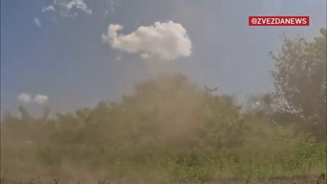 Кадры боевой работы самоходки «Мста С» изнутри кабины