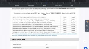 Комплект цепи ГРМ для Nissan Rogue T32 (2014-2020), Nissan Altima (2012-2018)