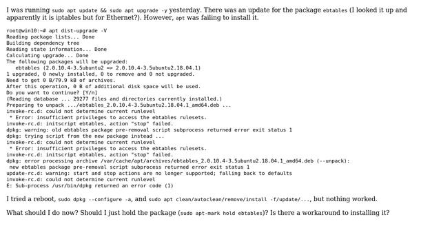 Ubuntu: Unable to update ebtables on WSL (2 Solutions!!) смотреть онлайн