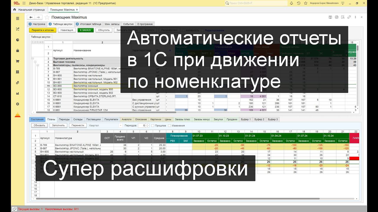 Minmax: Супер расшифровки - отчеты по номенклатуре смотреть онлайн