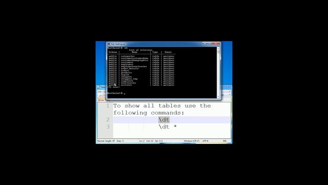 PostgreSQL - SQL Shell - Important Commands смотреть онлайн
